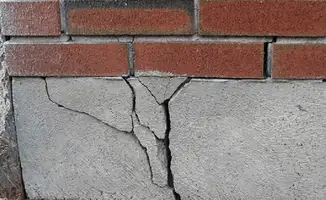 Concrete foundation with serious structural damage in Atlanta, GA